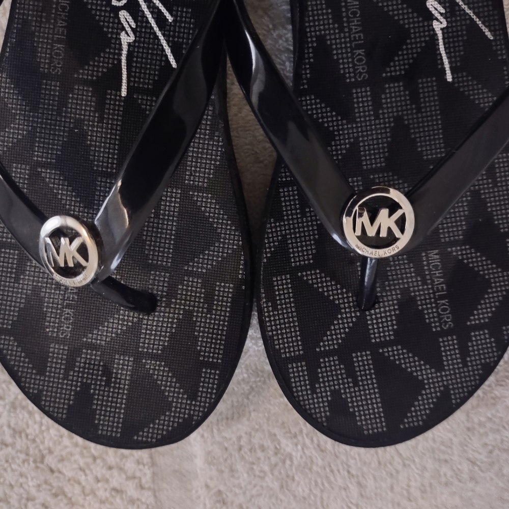 Michael Kors Black Flats with Iconic MK Logo